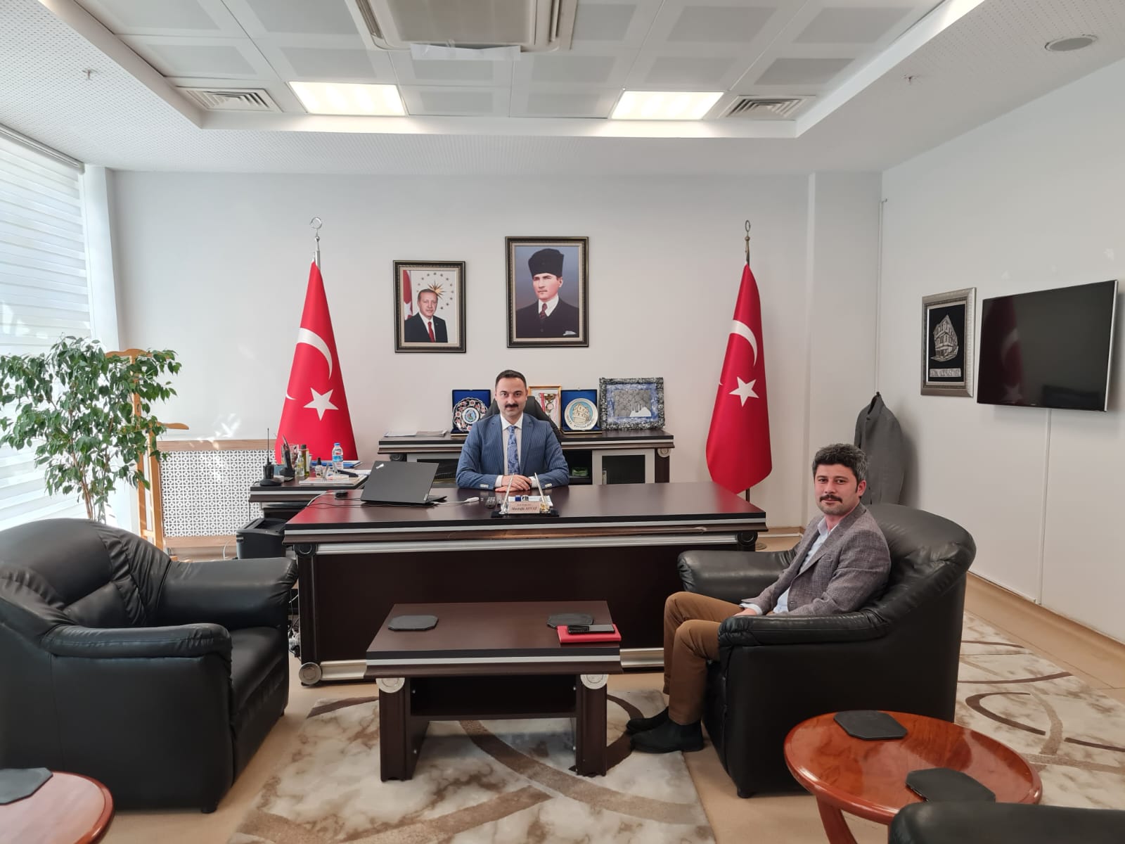 Birlik Müdürümüz Serdar Çolak, Havza Kaymakamı Mustafa Ayvat 'ı Ziyaret Etti